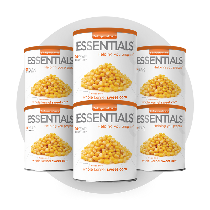 6 Pack of Freeze-Dried Whole Kernel Sweet Corn
