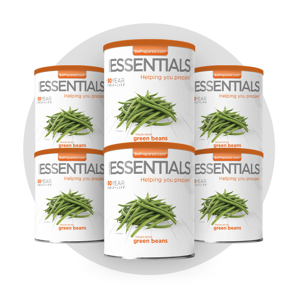 6 Pack of Freeze-Dried Green Beans