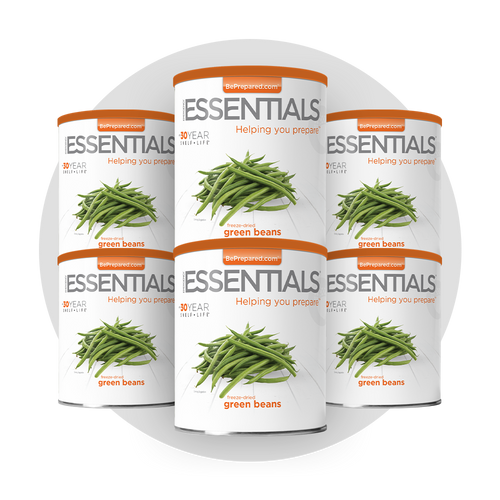 6 Pack of Freeze-Dried Green Beans