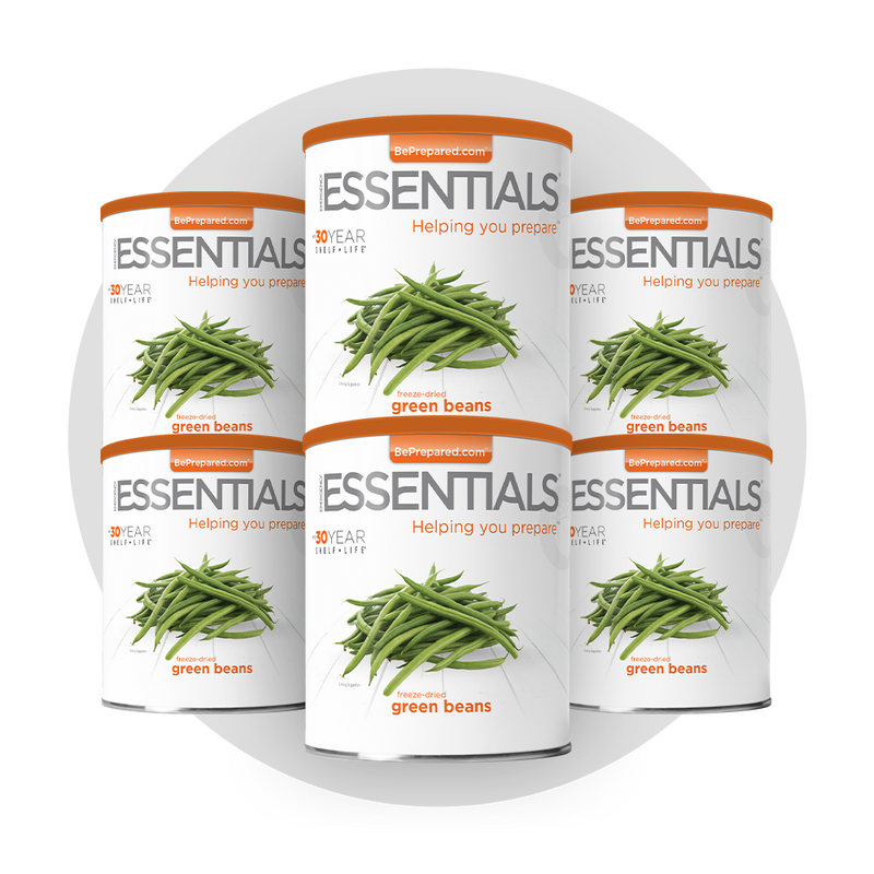 6 Pack of Freeze-Dried Green Beans