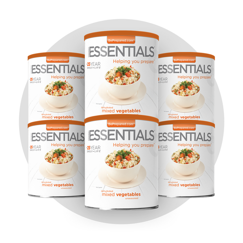 6 Pack of Dehydrated Mixed Vegetables