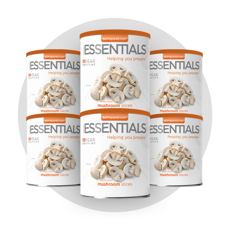 6 Pack of Freeze-Dried Mushroom Slices