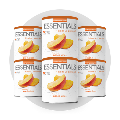 6 Pack of Freeze-Dried Peach Slices