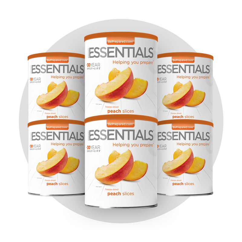 6 Pack of Freeze-Dried Peach Slices