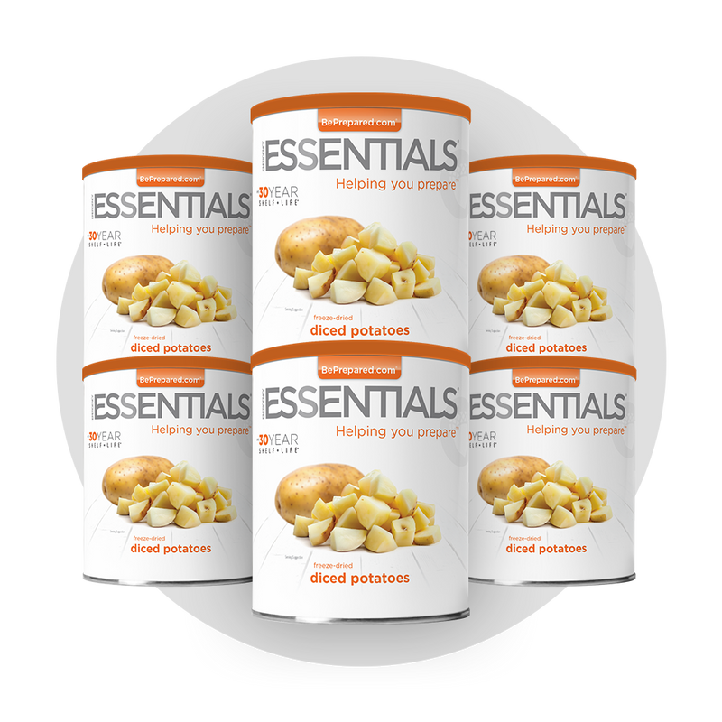 6 Pack of Freeze-Dried Diced Potatoes