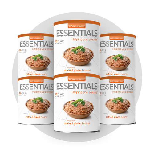 6 Pack of Dehydrated Refried Pinto Beans