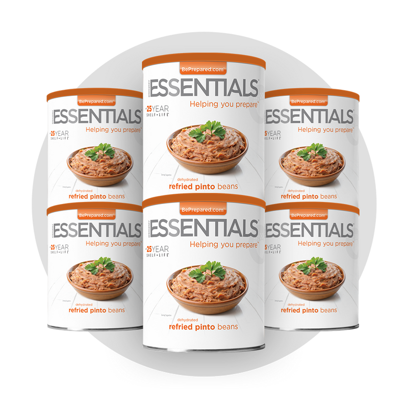 6 Pack of Dehydrated Refried Pinto Beans