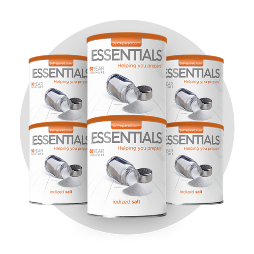 6 Pack of Iodized Salt