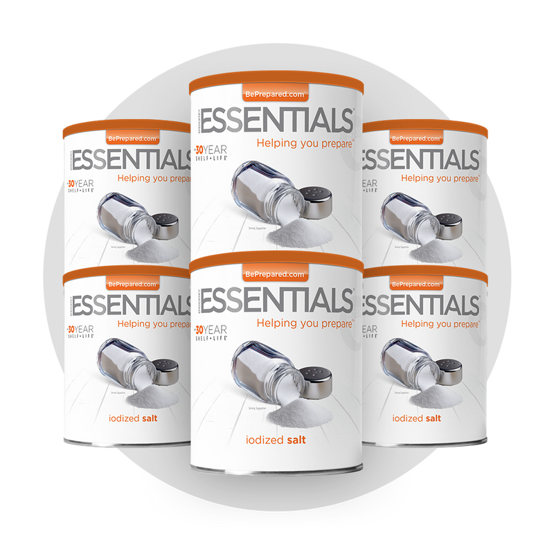 6 Pack of Iodized Salt