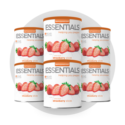 6 Pack of Freeze-Dried Strawberry Slices