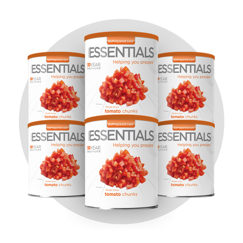 6 Pack of Freeze-Dried Tomato Chunks