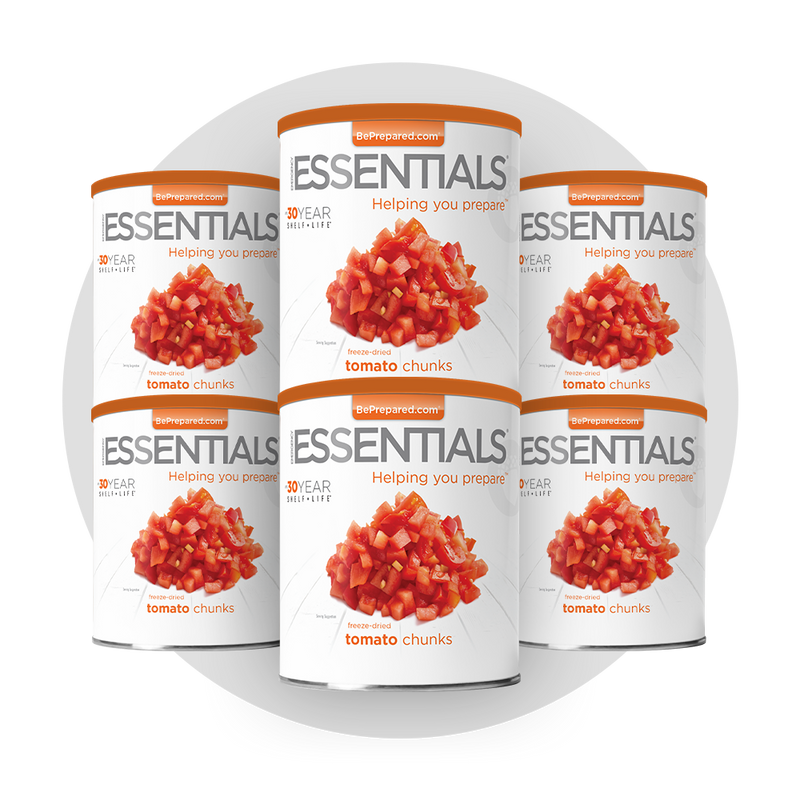 6 Pack of Freeze-Dried Tomato Chunks