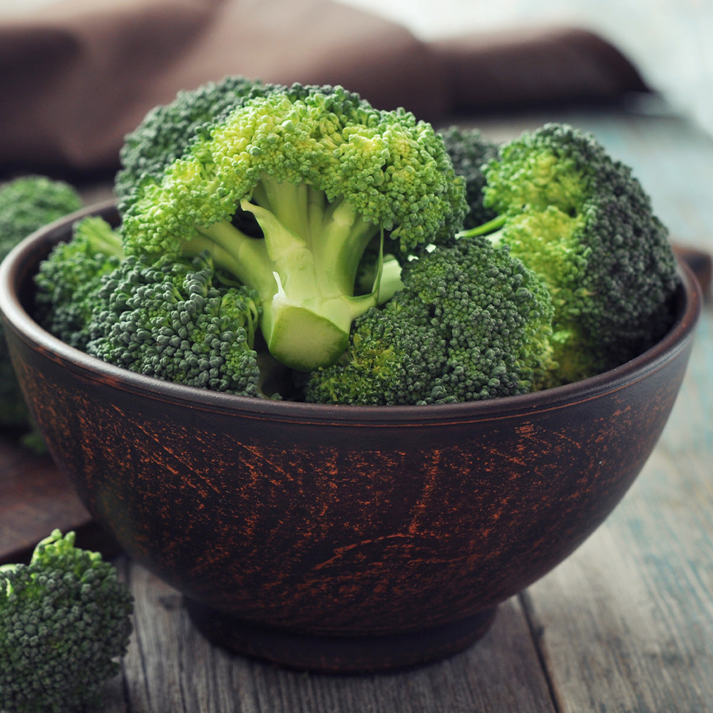 Freeze-Dried Broccoli Florets in a bowl