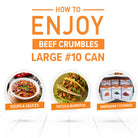 Emergency Essentials®️ Freeze-Dried Ground Beef Crumbles Large Can
