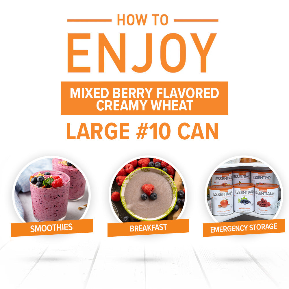 Mixed Berry Flavored Creamy Wheat #10 Can