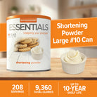 Emergency Essentials® Shortening Powder Large #10 Can