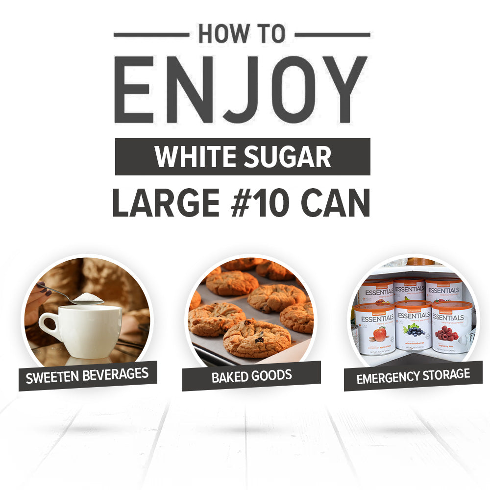 Emergency Essentials® White Sugar (5.25 LBS) Large #10 Can