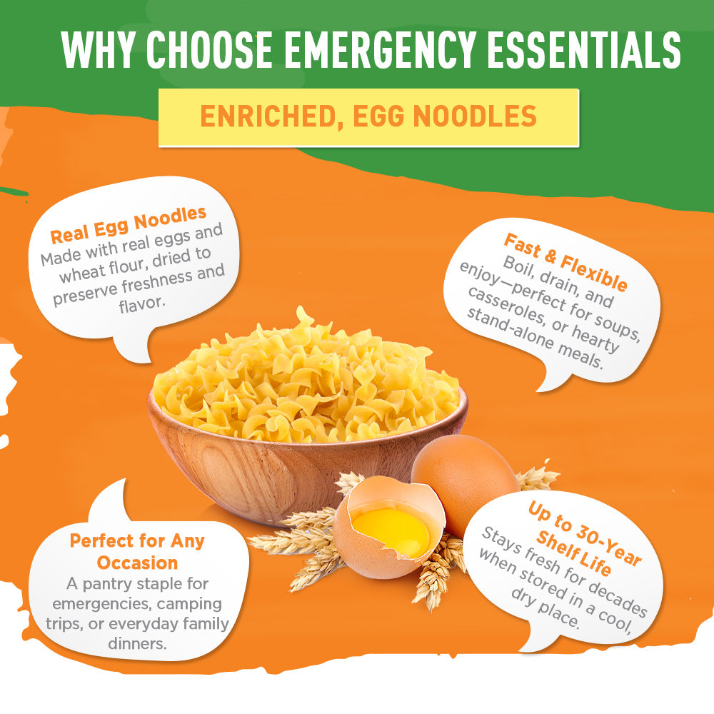 Enriched egg noodles