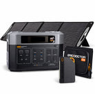Grid Doctor 3300 solar generator system with solar panel, power bank, and carrying case
