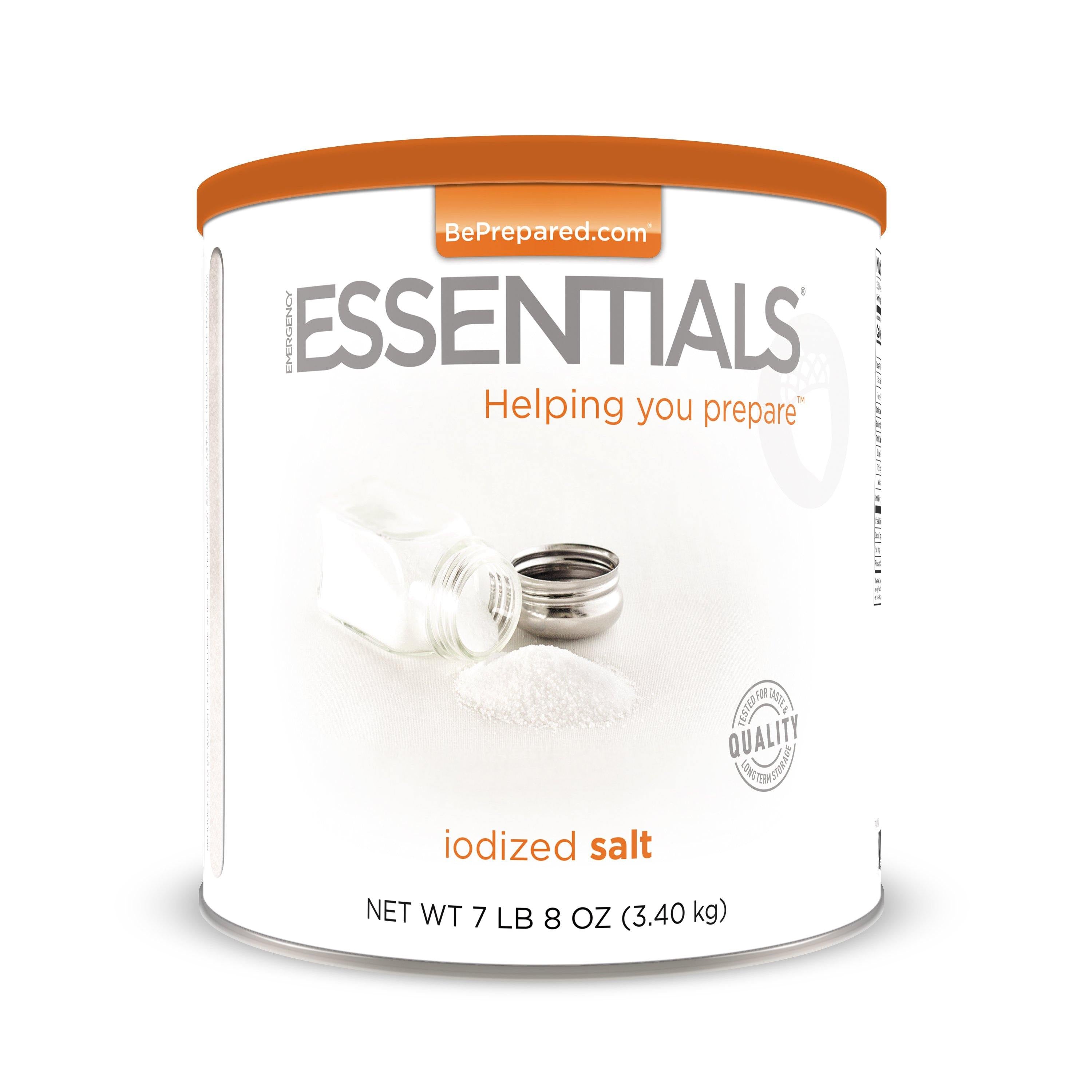 Emergency Essentials Iodized Salt Large 10 Can 6 Can Case