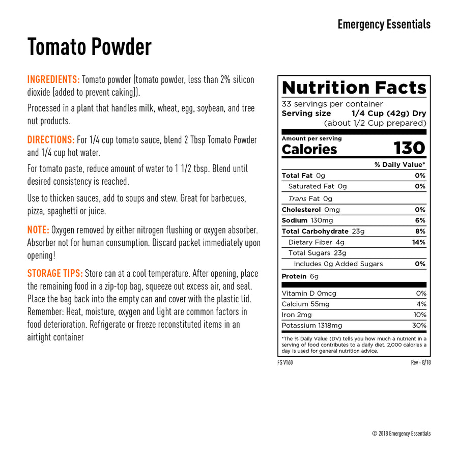 Emergency Essentials® Tomato Powder Large #10 Can