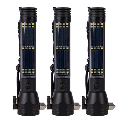 9-in-1 Multi-Function LED Solar Rechargeable Flashlight by Ready Hour