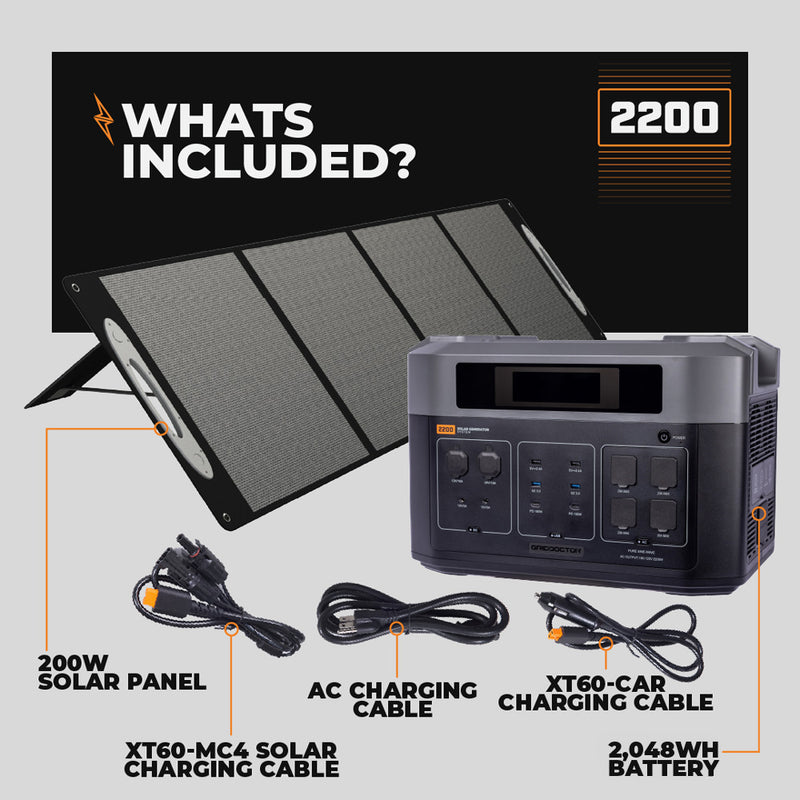 Grid Doctor 2200 Solar Generator System (7404114083980)