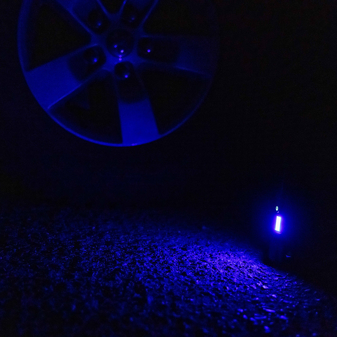 Tactical Flashlight by Grid Doctor with blue emergency light