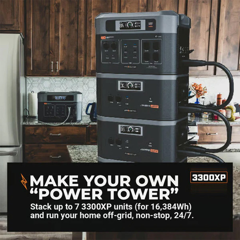 Make Your Own  Power Tower stack up to 7 3300xp units for 16.384Wh and run your home off-grid, non stop, 24/7