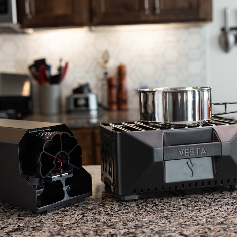 VESTA Indoor Space Heater & Cook Stove (WITH Self-Powered Fan) by InstaFire