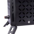 Close up of InstaFire Inferno Outdoor Biomass Stove leg details on a white background