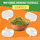 Bowl of green lentils