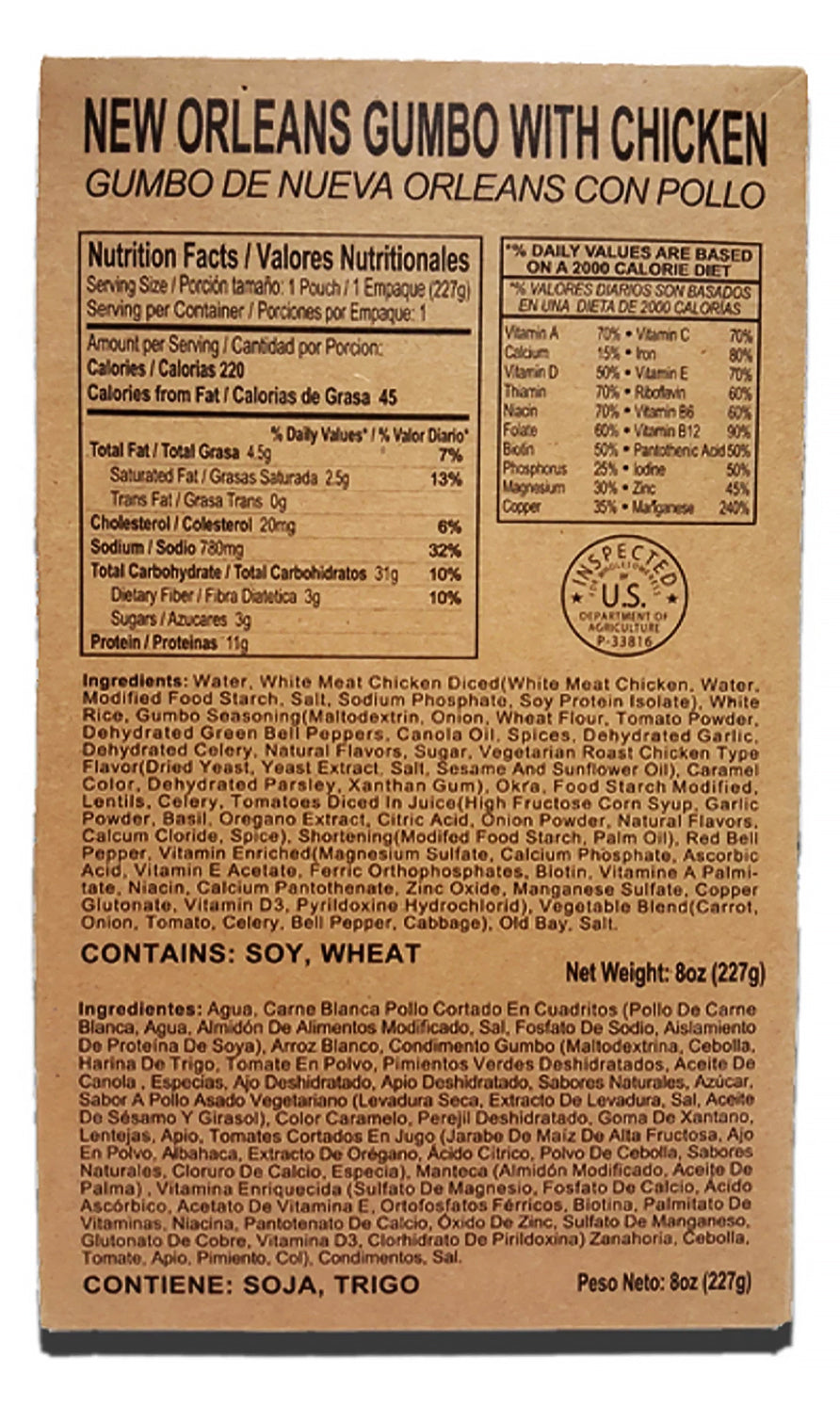 12 Complete Meal MRE Food Supply