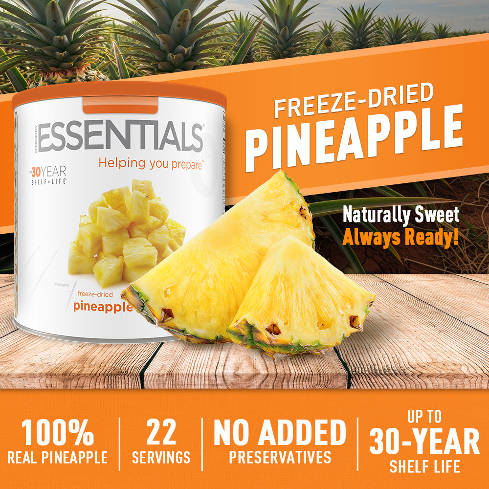 Emergency Essentials® Freeze-Dried Pineapple Dices Large  #10 Can