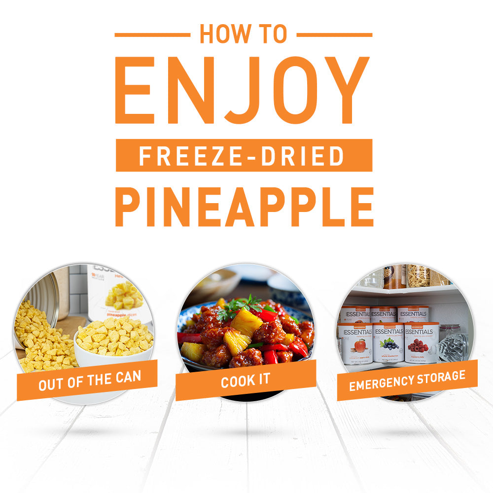 Emergency Essentials® Freeze-Dried Pineapple Dices Large  #10 Can