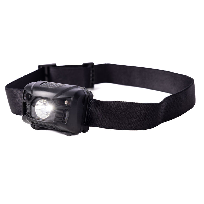 LED Headlamp with Motion-Sensor, Red Night Vision Mode, Strobe, and Rechargeable Battery by Ready Hour