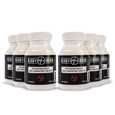 Multiple bottles of Ready Hour potassium iodide anti-radiation tablets