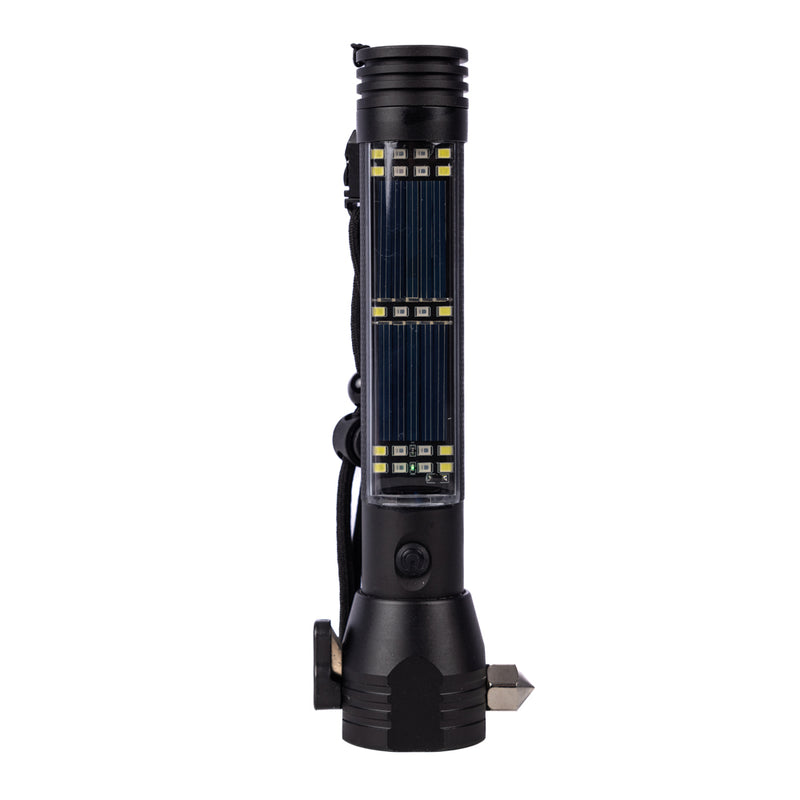 9-in-1 Multi-Function LED Solar Rechargeable Flashlight by Ready Hour