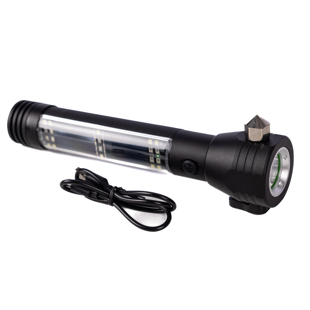 Ready Hour 9-in-1 Multi-Function LED Solar Rechargeable Flashlight Ready Hour 9-in-1 Multi-Function LED Solar Rechargeable Flashlight