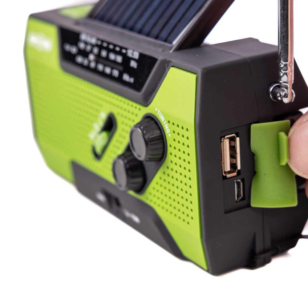 Solar Flashlight & AM/FM/Weather Radio w/ Hand Crank – Be Prepared ...