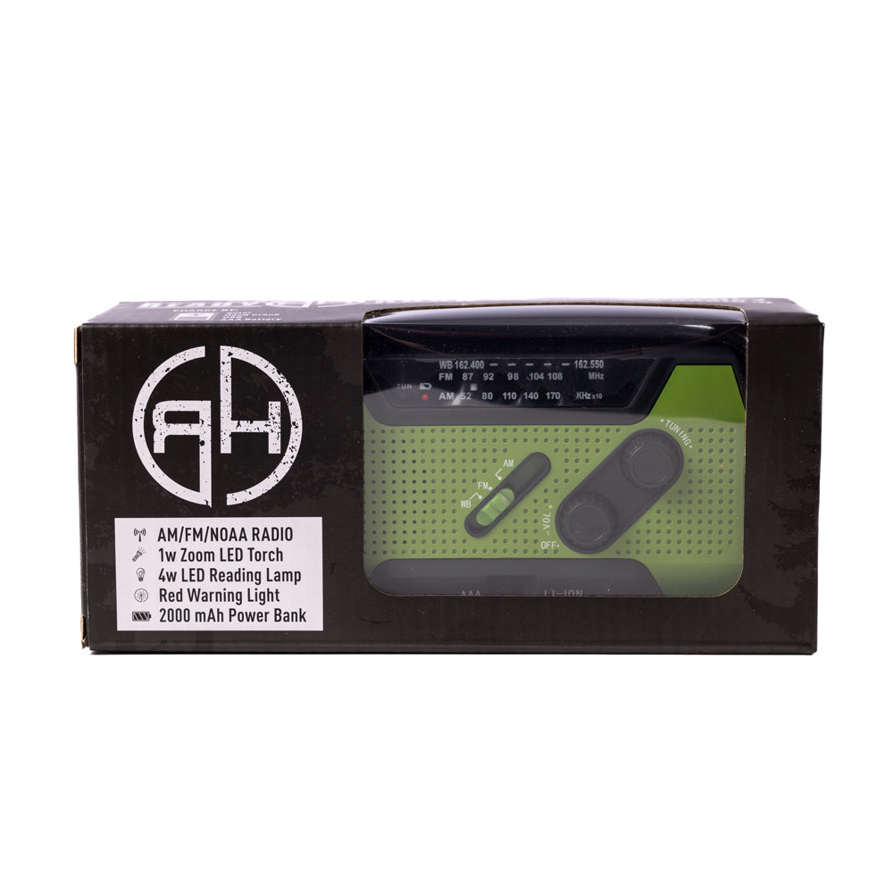 Solar Flashlight & AM/FM/Weather Radio w/ Hand Crank – Be Prepared ...