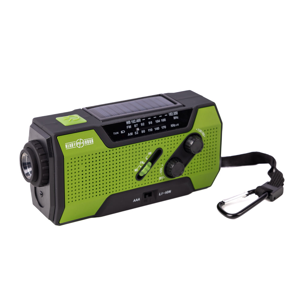 Solar Flashlight & AM/FM/Weather Radio w/ Hand Crank – Be Prepared ...