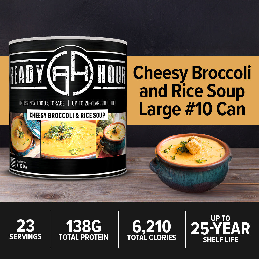 Ready Hour Cheesy Broccoli and Rice Soup #10 Can