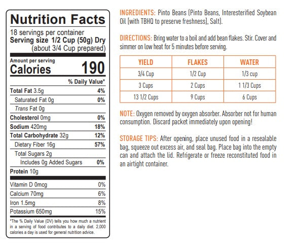 Emergency Essentials® Refried Beans Large #10 Can