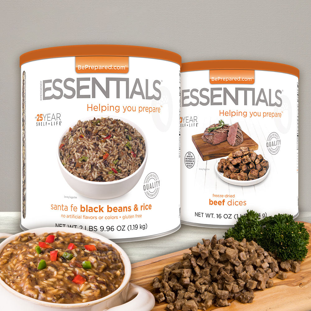 Emergency Essentials® Santa Fe Black Beans & Rice with Beef Dices