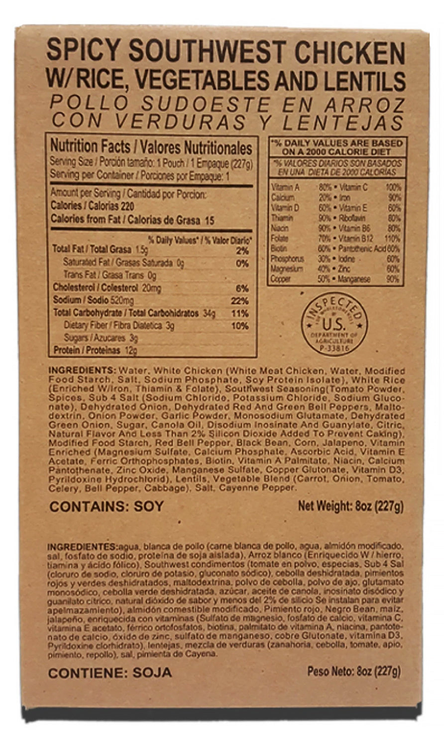12 Complete Meal MRE Food Supply