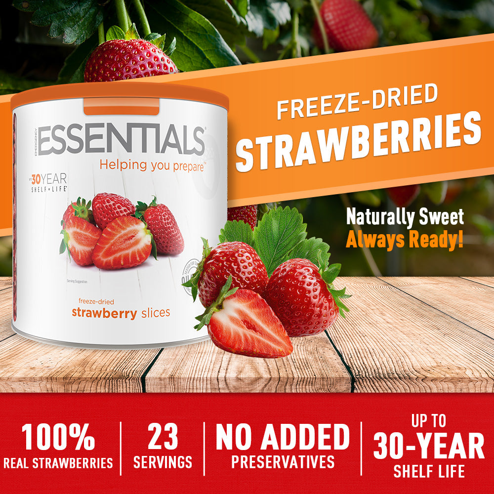 Emergency Essentials® Freeze-Dried Strawberry Slices Large #10 Can