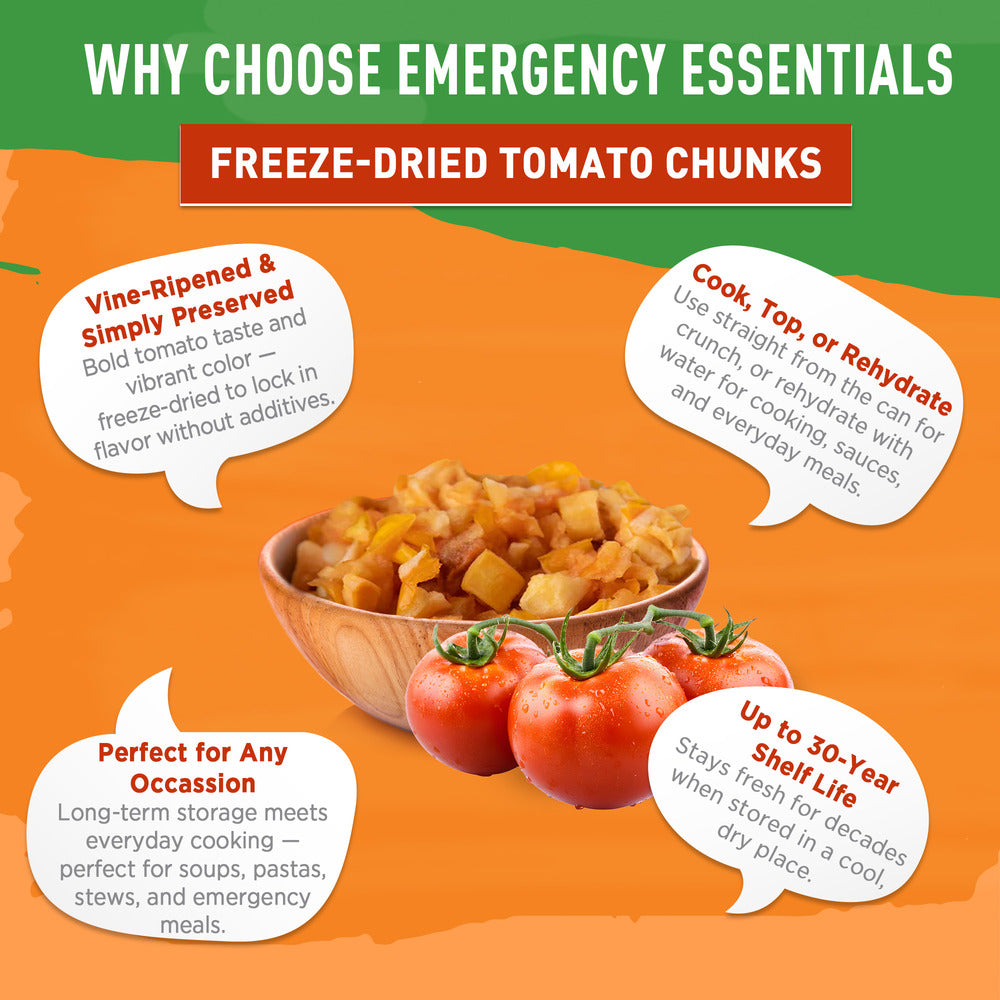Freeze-dried tomato chunks graphic