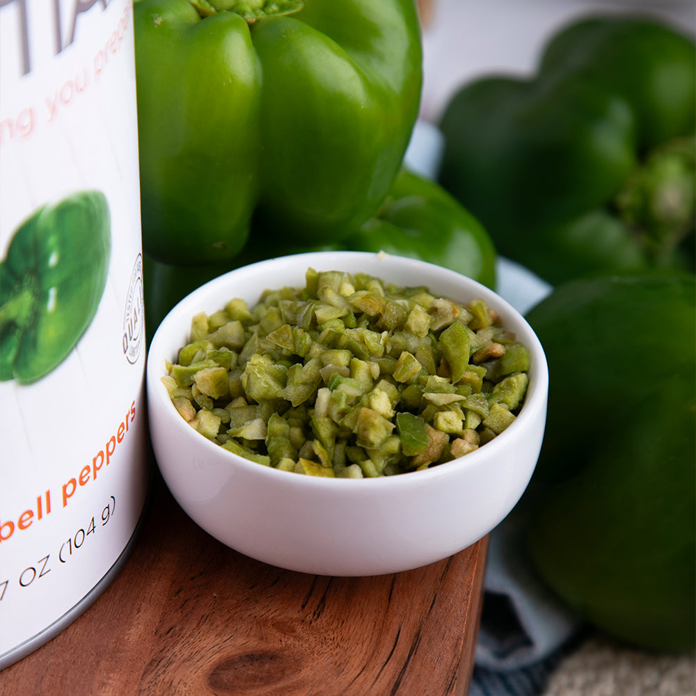 Freeze-Dried Diced Green Bell Peppers
