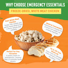Freeze-dried white meat chicken